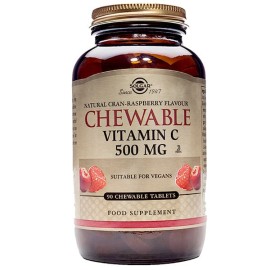 Solgar Chewable Vitamin C 500mg Raspberry, 90 μασώμενες ταμπλέτες