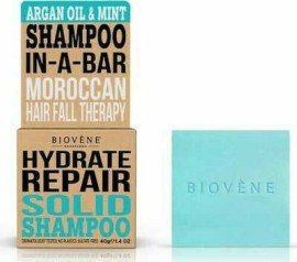 Biovene Solid Shampoo In-A-Bar Argan Oil & Mint Hydrate Repair, 40g