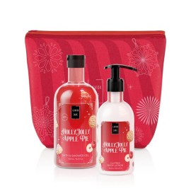 Lavish Care Xmas Winter Holly Jolyy Apple Pie Bag Set (Body Lotion 300ml+Showergel 500ml)