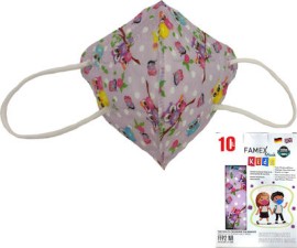 Famex Poli Kids FFP2 Particle Filtering Mask Κουκουβάγια 10pcs