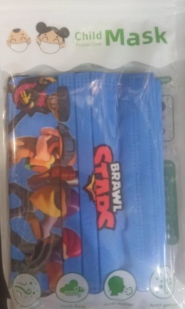 Μάσκα Παιδική 3ply Non-Woven Brawl Stars, 10τεμάχια