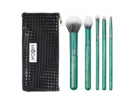 Royal Brush Metallics Crackle Kit Emerald Brush Set 6pc Moda