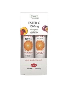 Power of Nature Ester-C 1000mg 2x20 αναβράζοντα δισκία (1+1 Δώρο)