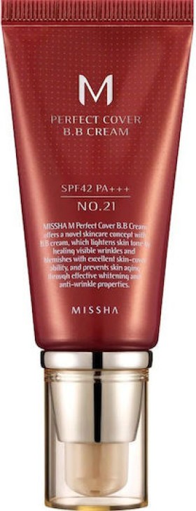 Missha M Perfect Cover BB Cream SPF42/PA+++ BB Cream with Sunscreen No.21 Light Beige 50ml