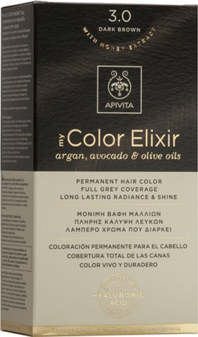 Apivita My Color Elixir Μόνιμη Βαφή Μαλλιών No 3.0 Dark Brown