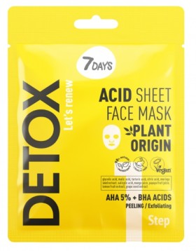 7DAYS Acid Sheet Face Mask AHA Step 1 1τεμ