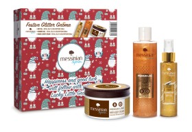 Messinian Spa Festive Glitter Gnome Box Royal Jelly Dry Oil 100ml & Showergel 300ml & Hand&Body Crea