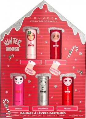 Inuwet Christmas House 5 lip balms x3.5gr