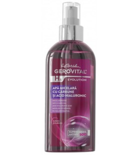 Gerovital Micellar Water με Υαλουρονικό Οξύ & Ενεργό Ανθρακα, 150 ml