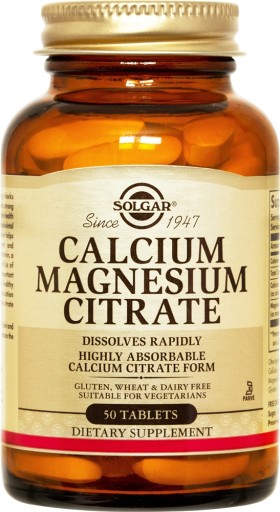 Solgar Calcium Magnesium Citrate, 50 Tablets