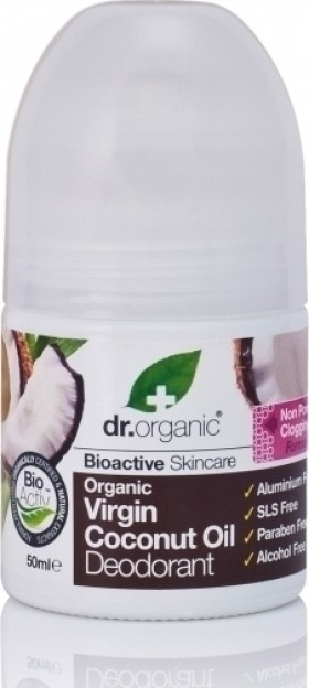 Dr. Organic Αποσμητικό με Βιολογικό Έλαιο Καρύδας 50ml