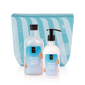 Lavish Care Xmas Winter Frosted Ginger Cookies Bag Set (Body Lotion 300ml+Showergel 500ml)