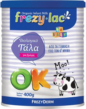 Frezyderm Frezylac OK Βιολογικό Γάλα σε Σκόνη 0-6m, 400 g