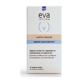 Intermed Eva Intima Lactic Ovules Κολπικά Υπόθετα Με Αλόη & Χαμομήλι, 10 κολπικά υπόθετα