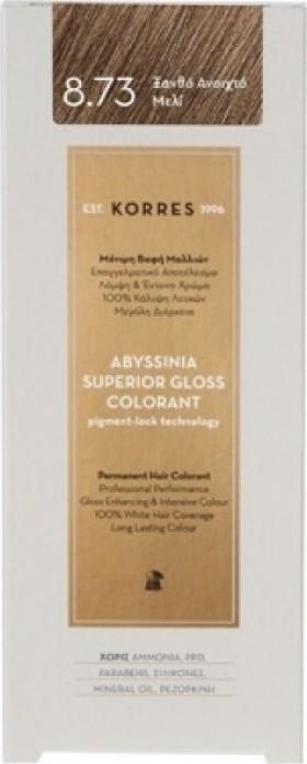 Korres Abyssinia Superior Gloss Colorant No 8.73 Ξανθό Ανοιχτό Μελί, 50ml