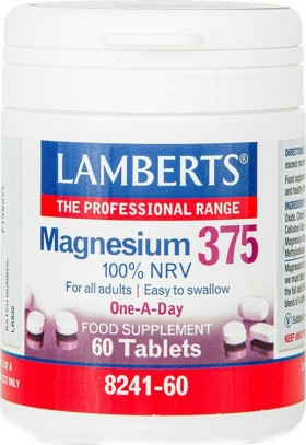 Lamberts Magnesium 375, 60tabs