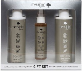 Messinian Spa Promo Spicy Vanilla Shower Gel 300ml & Body Lotion 300ml & Hair and Body Mist 100ml