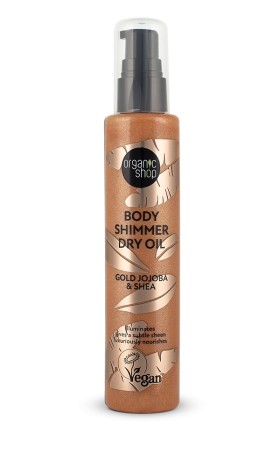 Natura Siberica Organic Shop Body Shimmer Dry Oil Gold Jojoba & Shea 100 ml