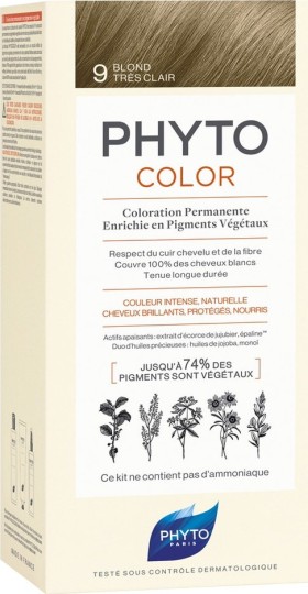 Phyto Phytocolor 9.0 Ξανθό Πολύ Ανοιχτό