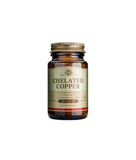 Solgar Chelated Copper 2,5mg Συμπλήρωμα Διατροφής που Συμβάλει στην Απορρόφηση του Σιδήρου 100tablet