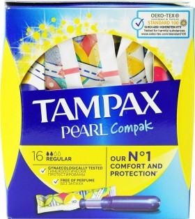 Tampax Pearl Compak Regular, 16pcs