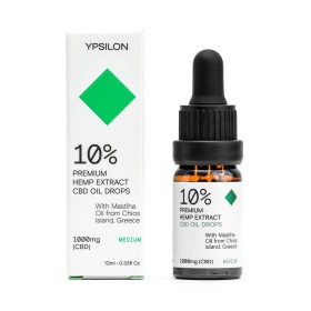 Ypsilon Premium Hemp Extract CBD Oil 10% Medium με Μαστιχέλαιο Χίου, 10ml