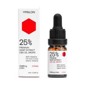 Ypsilon Premium Hemp Extract CBD Oil 25% Strong με Μαστιχέλαιο Χίου, 10ml