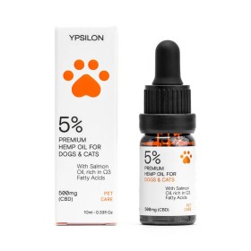 Ypsilon Premium Hemp Extract CBD Oil 5% Pet Care με Έλαιο Σολομού για Κατοικίδια, 10ml